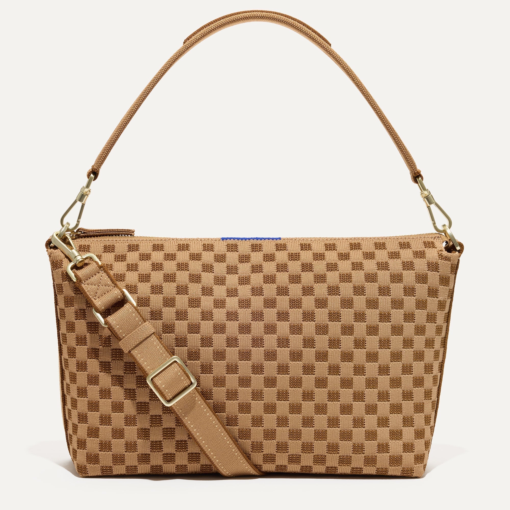 Rothy's The Daily Crossbody borsa tracolla marrone Hazelnut zip
