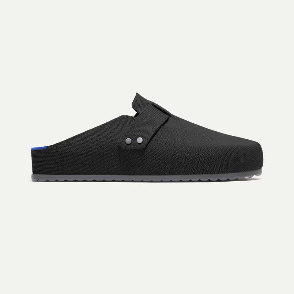 Rothy's The Men's Clog zoccoli uomo Soft Black in lana merino