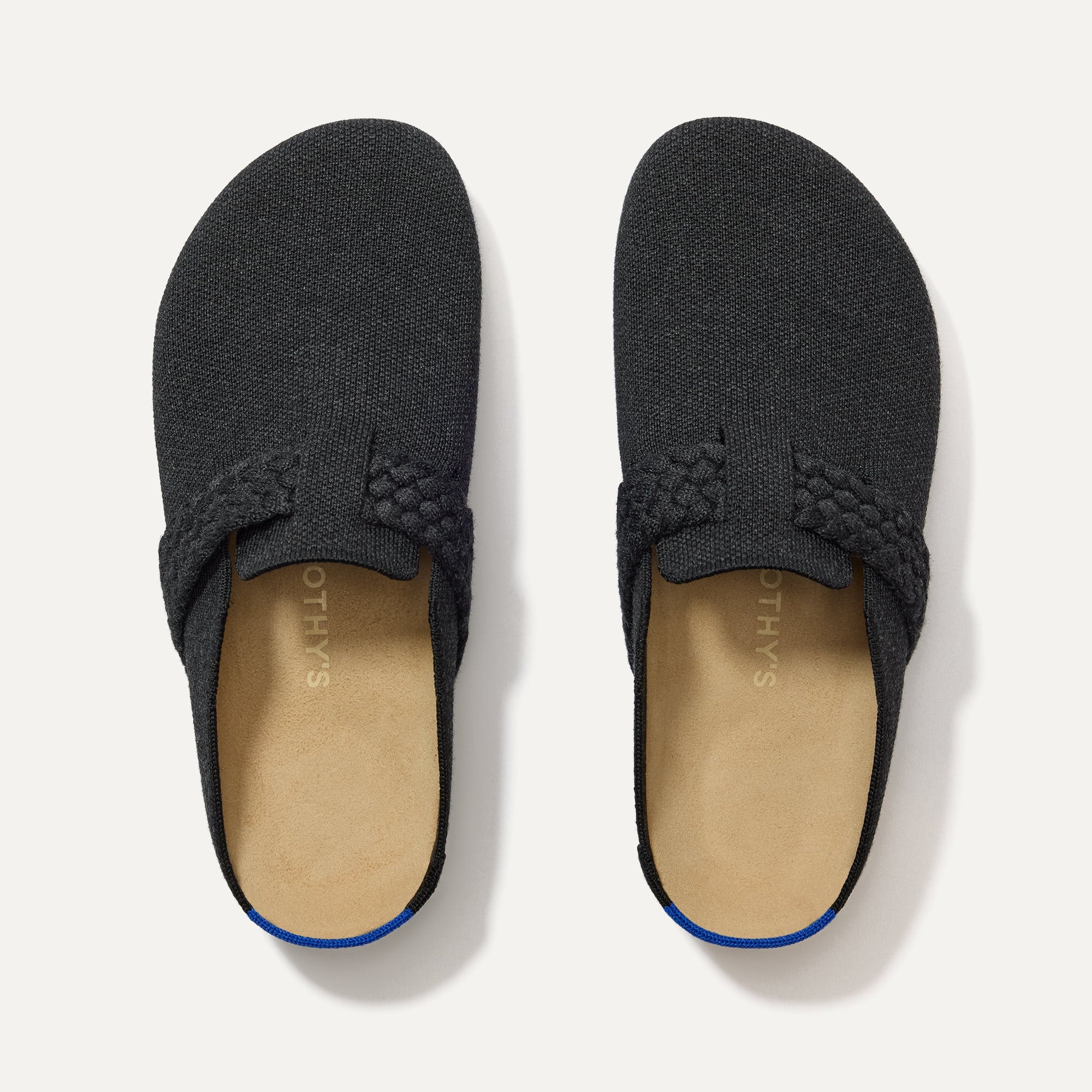 Rothy's The Braid Clog zoccoli donna Black nero lana