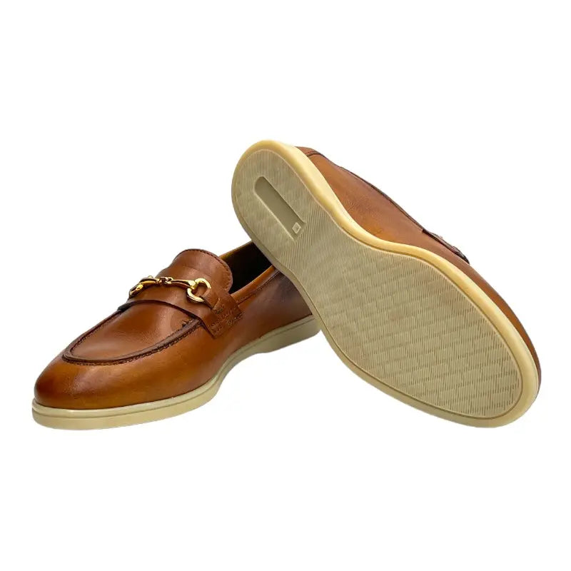 Sandro Barbera & Figli 182 mocassino donna cognac pelle anticata