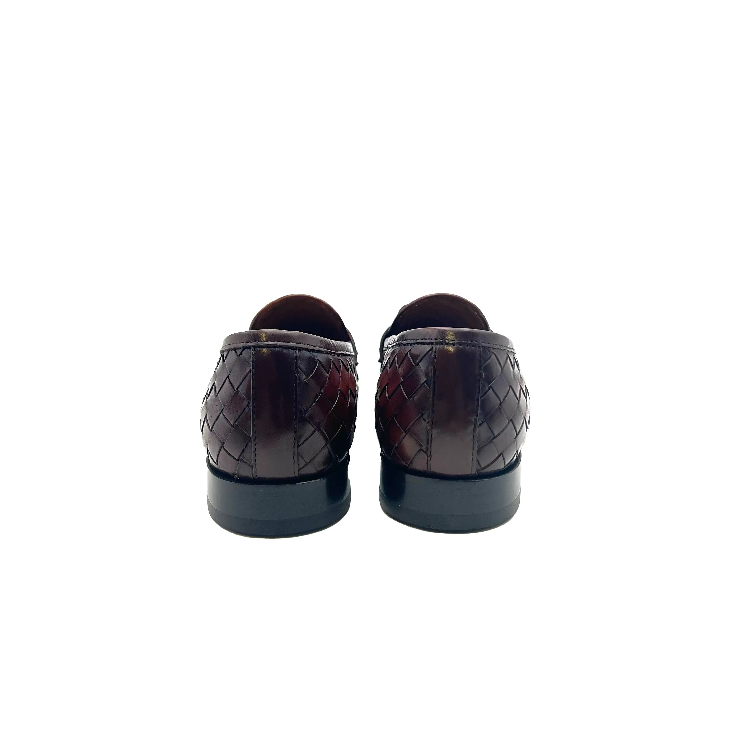 Sandro Barbera 42204 mocassini uomo brisee pelle intrecciata