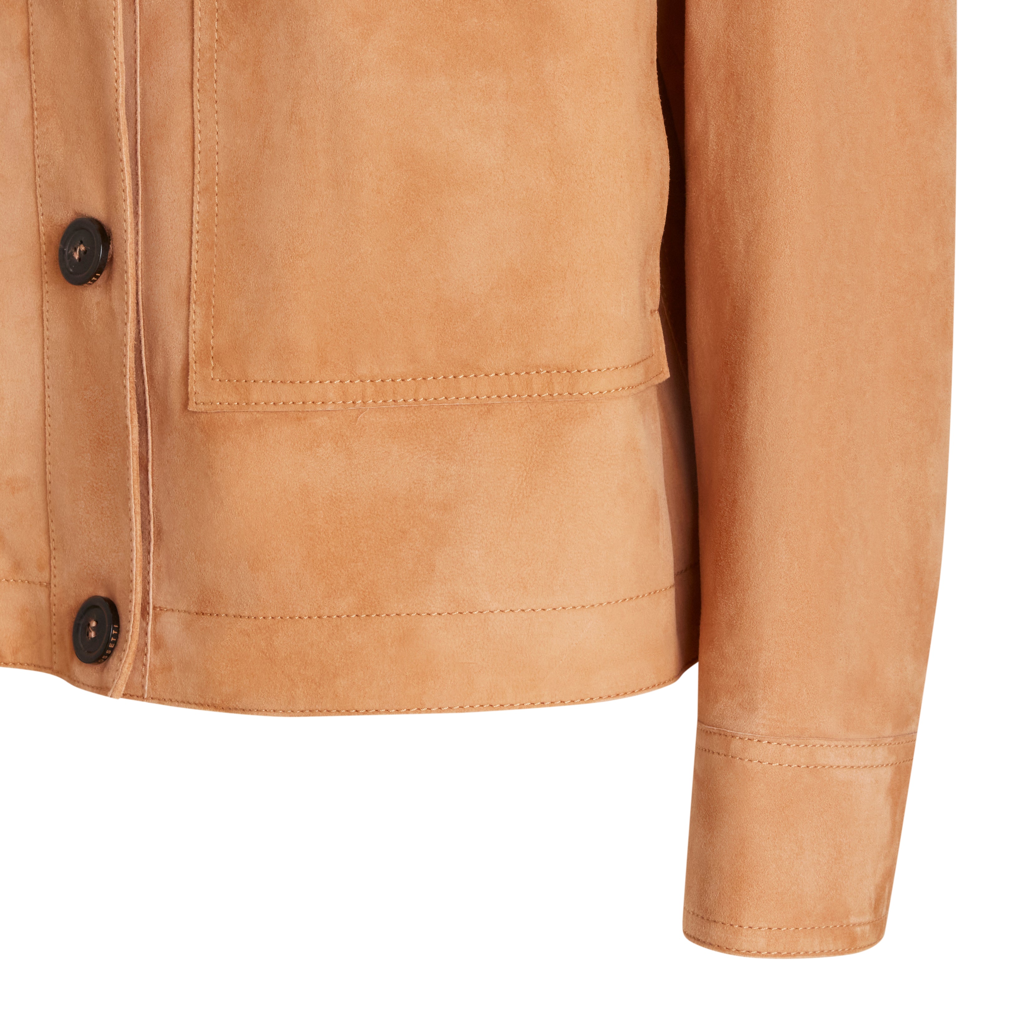 F.lli Rossetti 98401 Giacca Donna Suede Sabbia Boxy