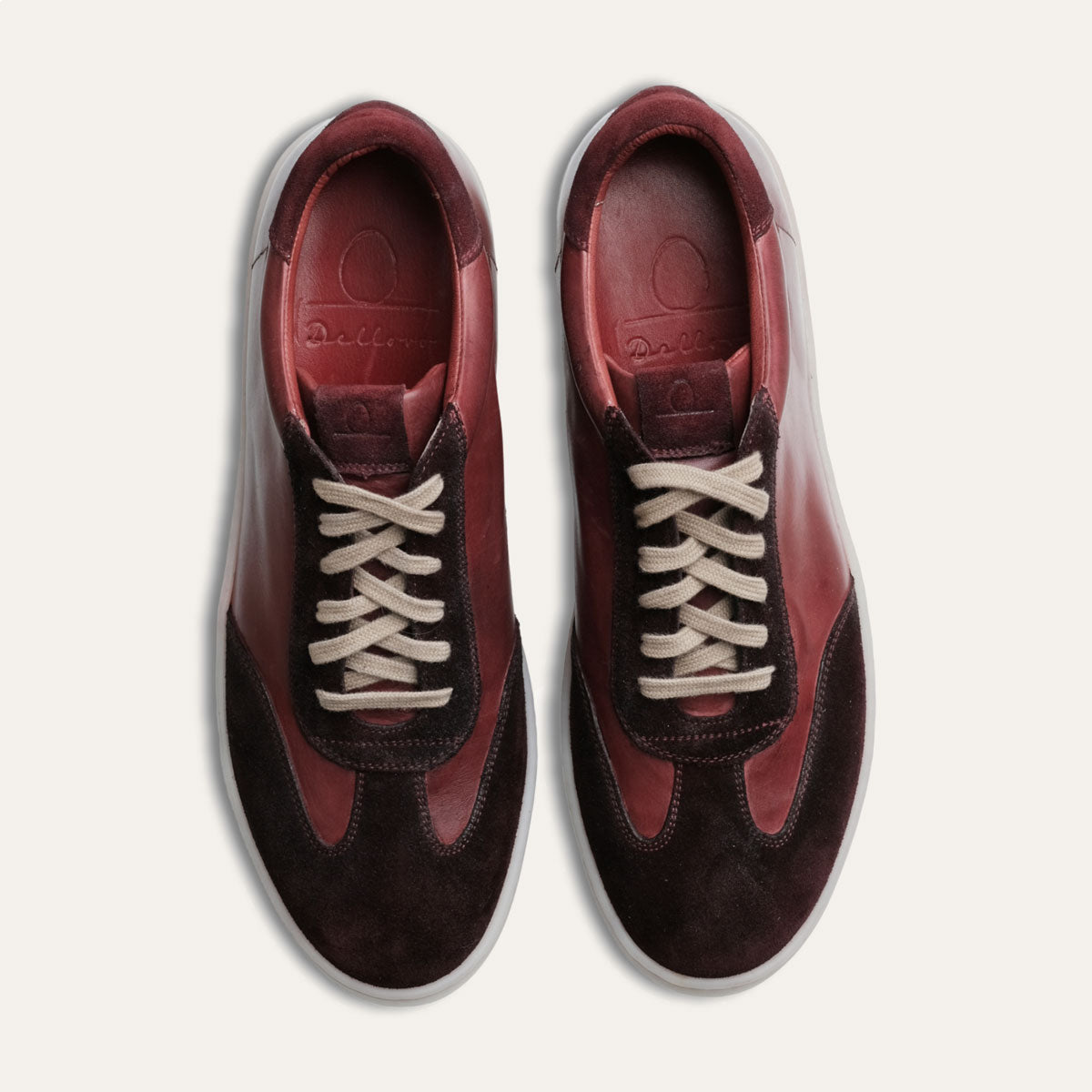 Dellovo Decameron sneakers uomo amarone pelle