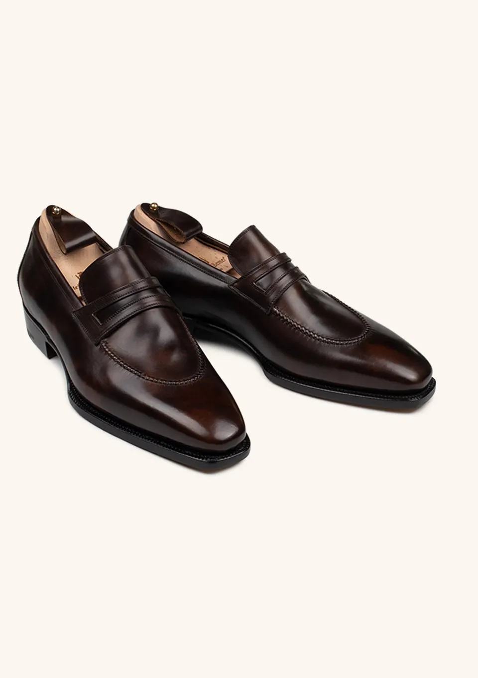 Stefano Bemer Loafers C1250 mocassini penny marrone scuro