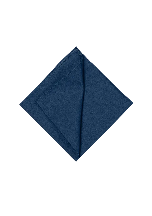 Stefano Bemer Pocket Squares pochette cotone C01 denim blu