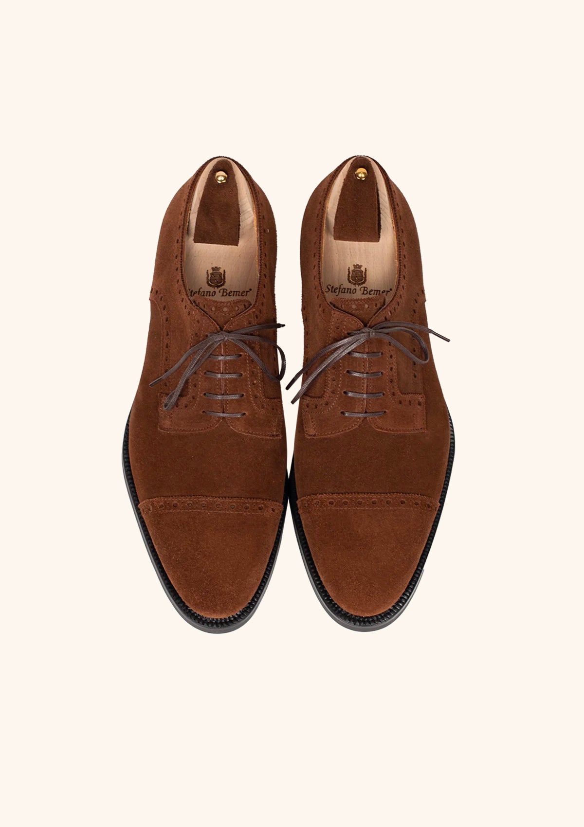 Stefano Bemer Derbies C5405 scarpe derby camoscio polo brown