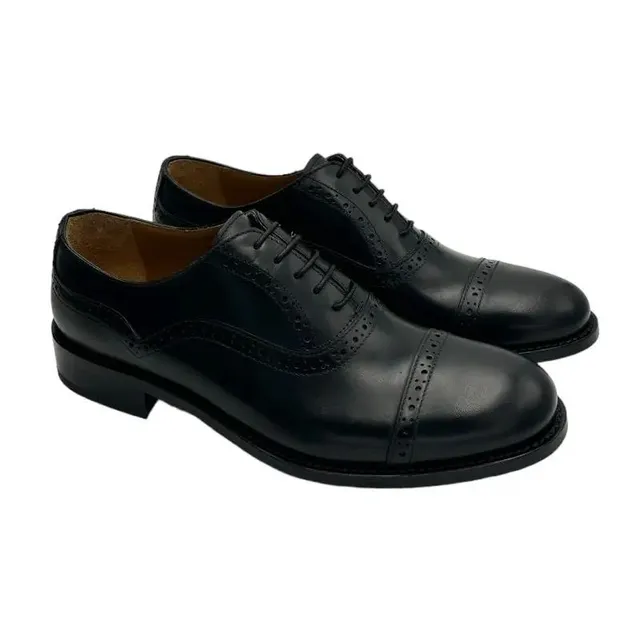 Sandro Barbera 44204 Oxford stringate uomo vitello nero