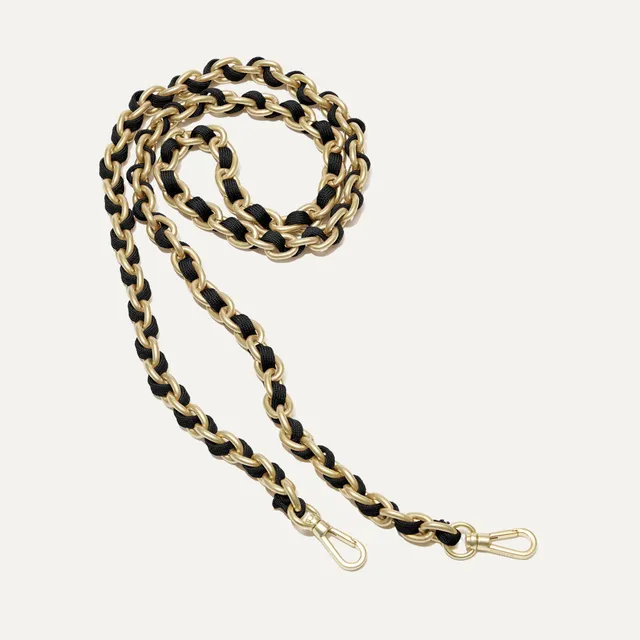 Rothy's The Crossbody Strap tracolla Black Chain nera oro