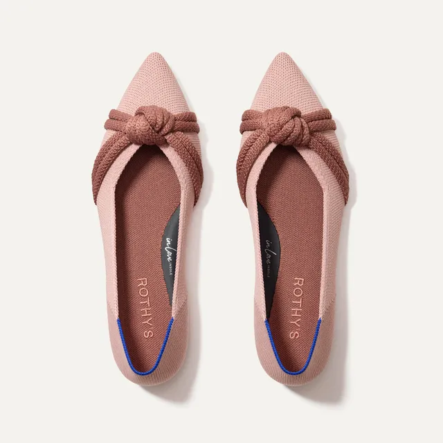 Rothy's The Knot Point II ballerine Maple Pink