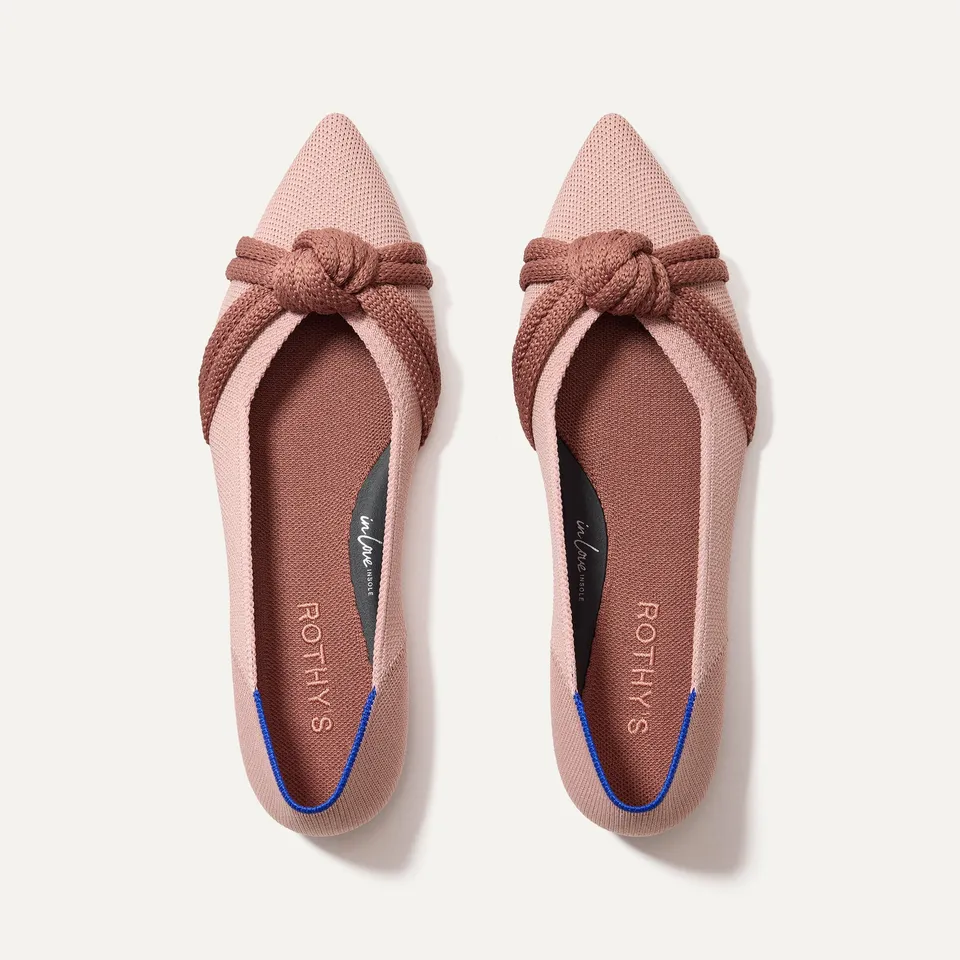 Rothy's The Knot Point II ballerine Maple Pink