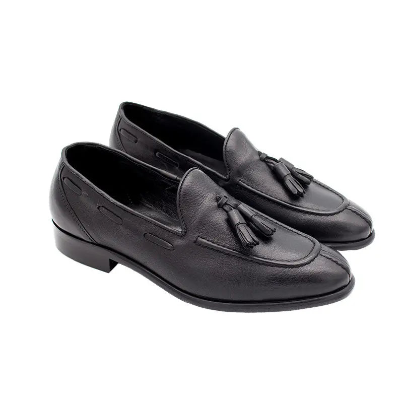 Sandro Barbera 5786 mocassino nappine nero fondo cuoio