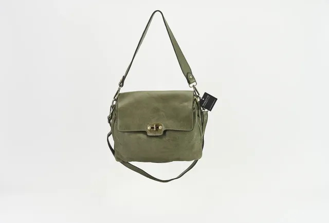 Sandro Barbera 2028 borsa pelle verde 30x27x12