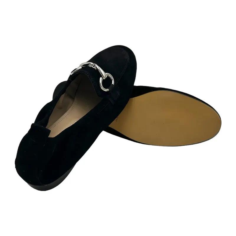 Sandro Barbera 4003 mocassini donna nero camoscio morsetto