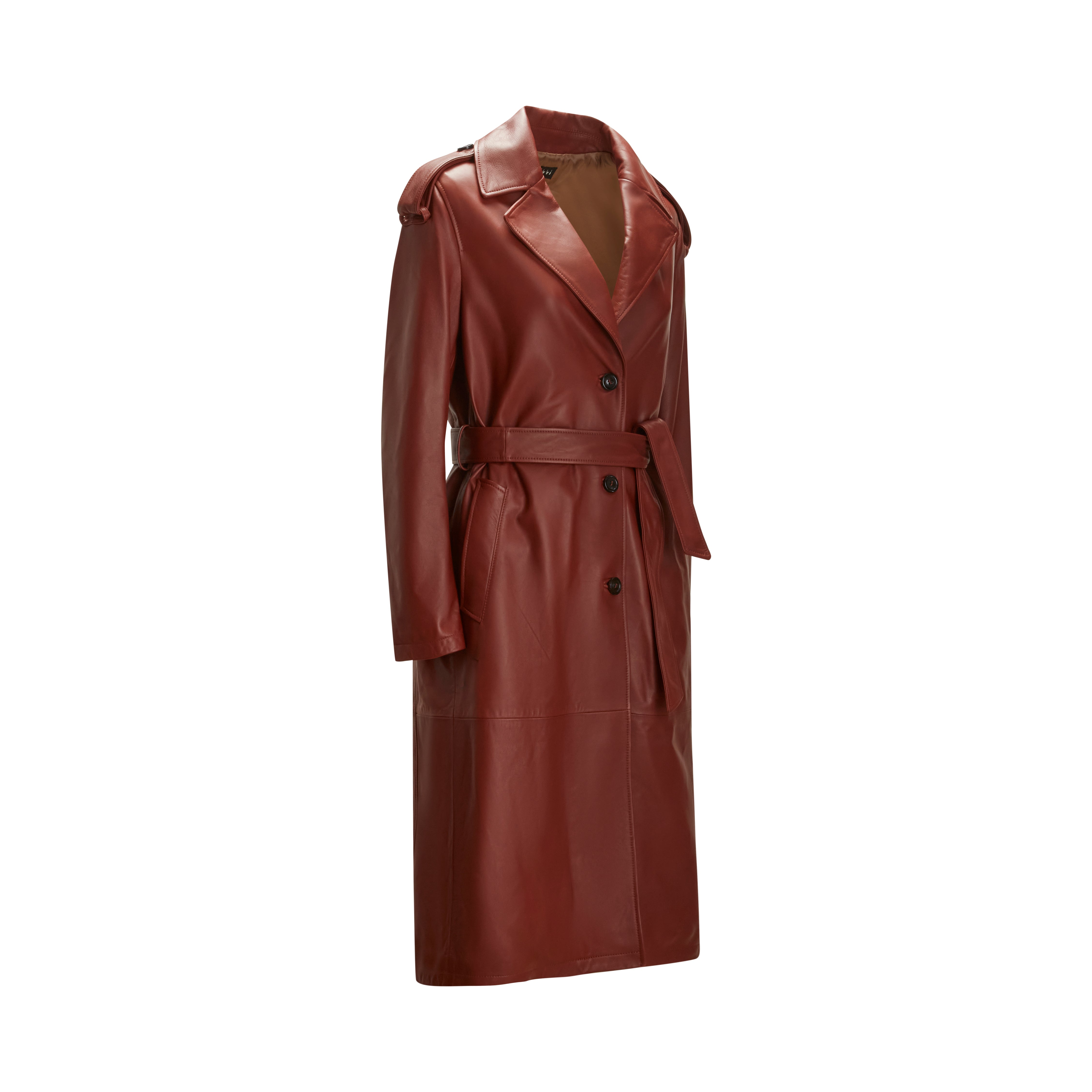 F.lli Rossetti Trench Donna Pelle Mandorla 98423 Nappa
