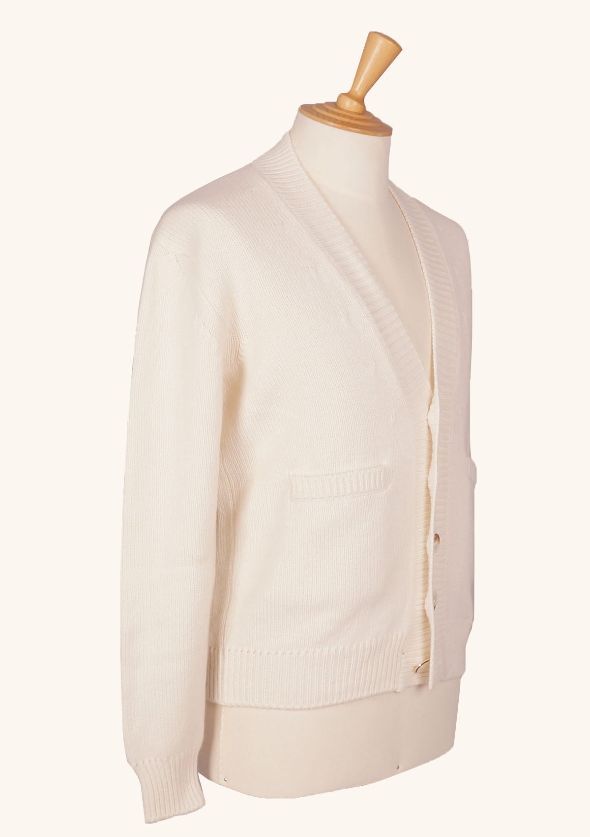 Stefano Bemer Cardigan W26SB207 Crema Cashmere Taglia 50
