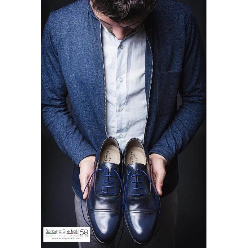 Sandro Barbera 1064 francesina uomo blu pelle