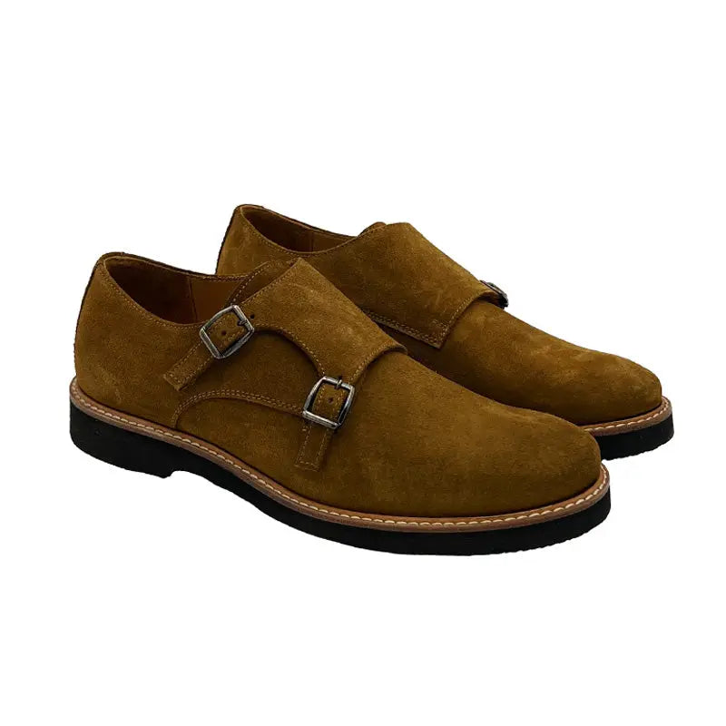 Sandro Barbera Stringate Uomo 1528 GoRain Double Monk Mostarda