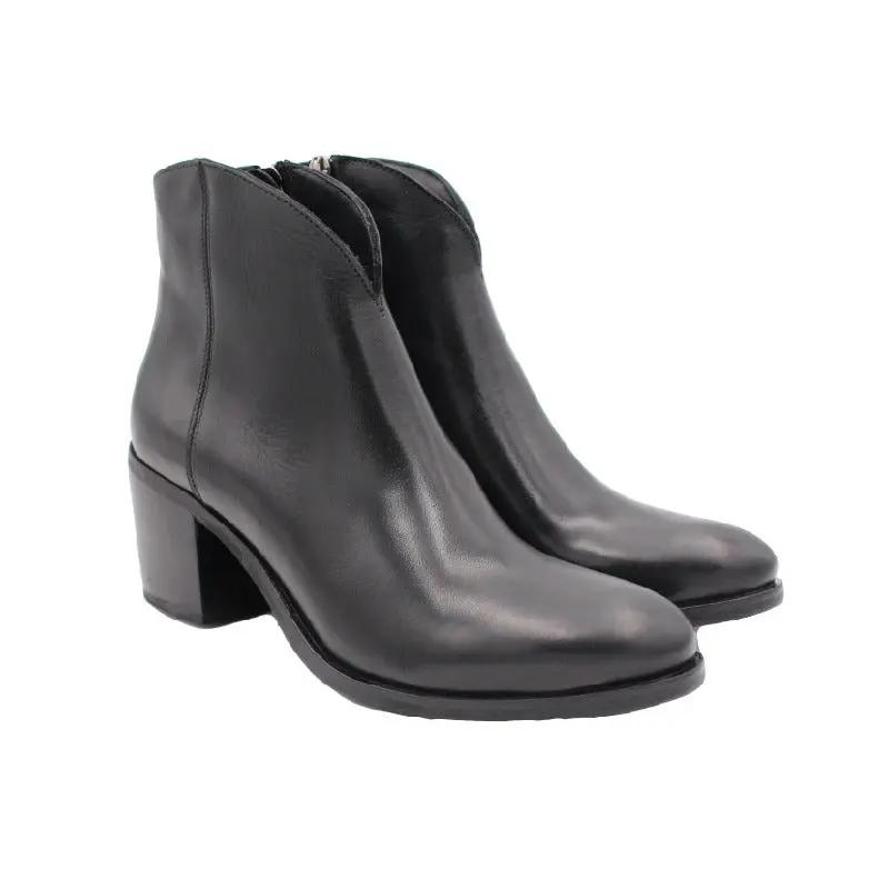 Sandro Barbera Serena 1 stivaletto donna nero tacco 5 cm vitello
