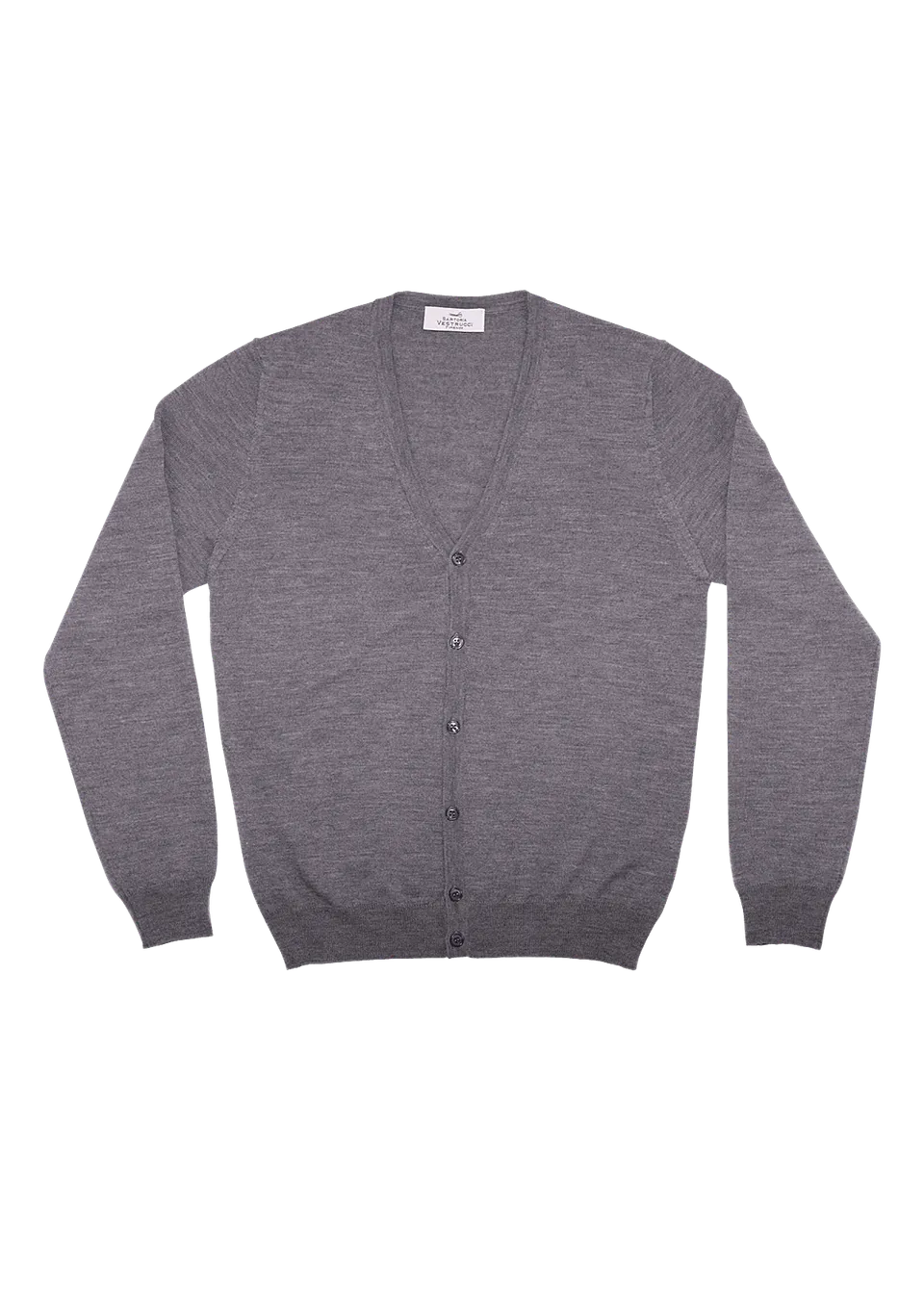 Stefano Bemer Knitwear SV7025 cardigan merino grigio lana