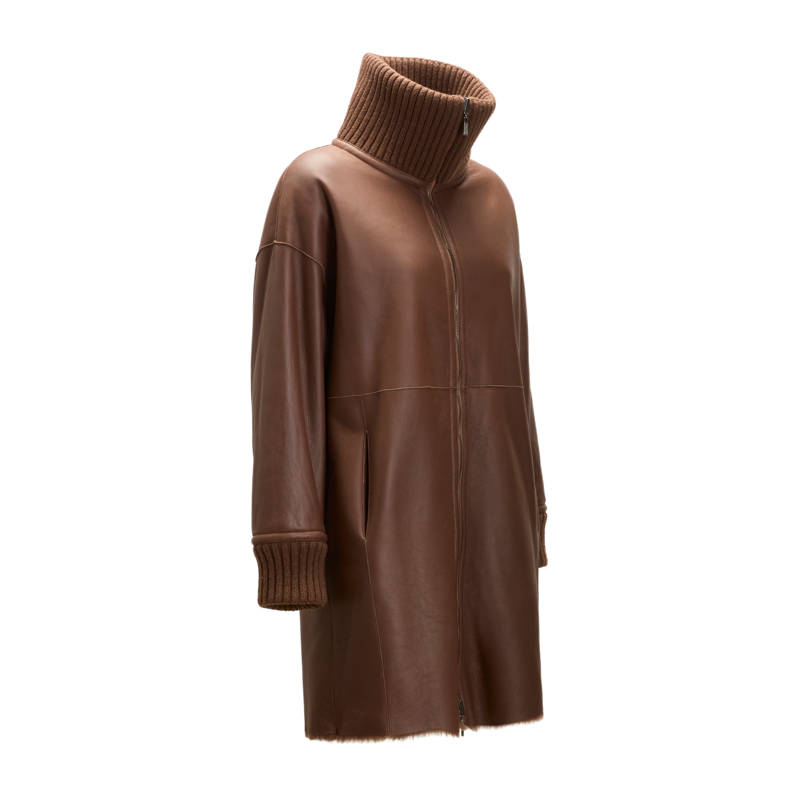 F.lli Rossetti 98417 Cappotto Shearling Reversibile Marrone
