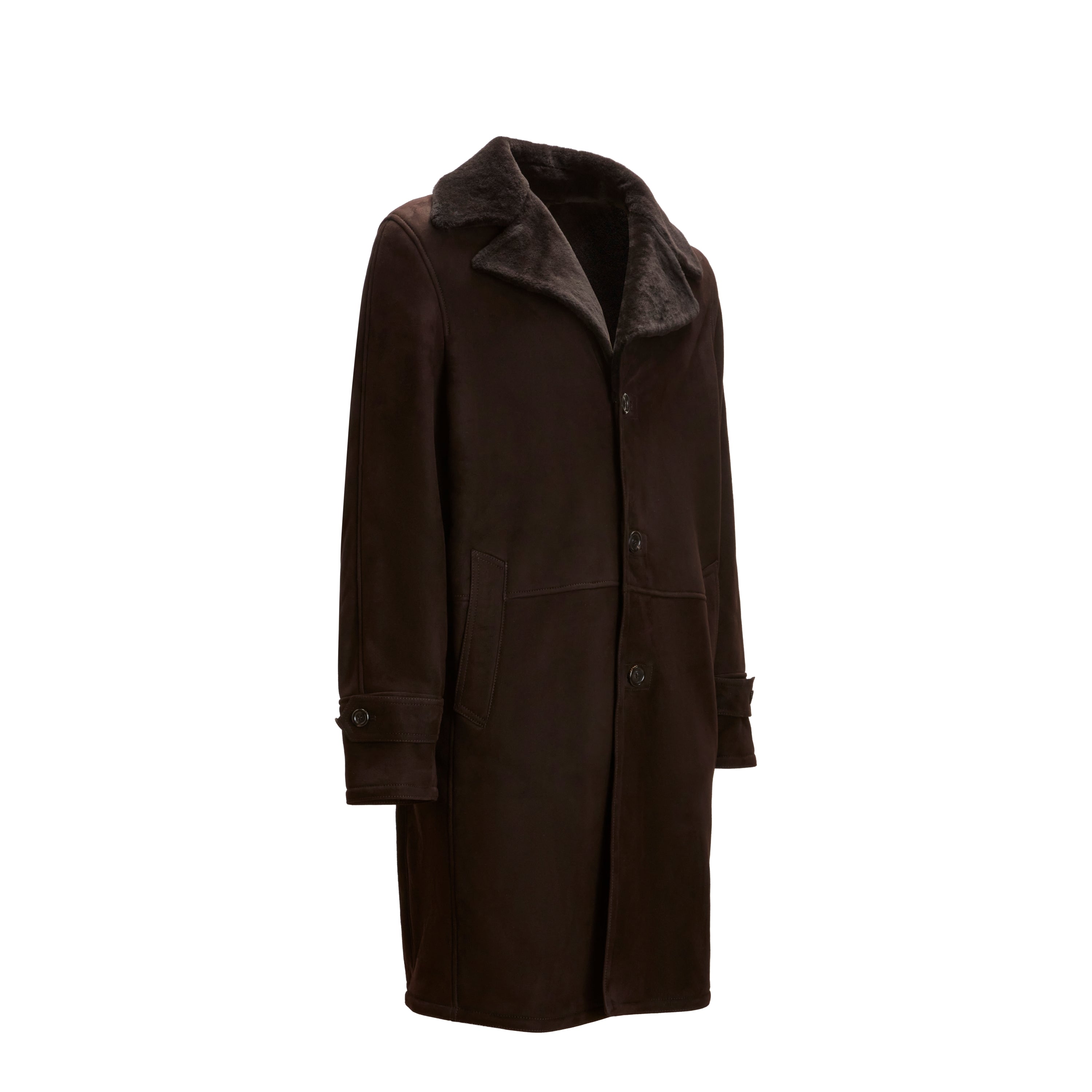 F.lli Rossetti 99808 cappotto shearling moro uomo