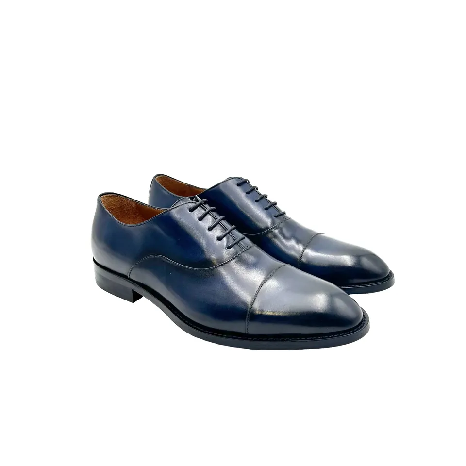 Sandro Barbera 42230 oxford uomo blu tinto a mano