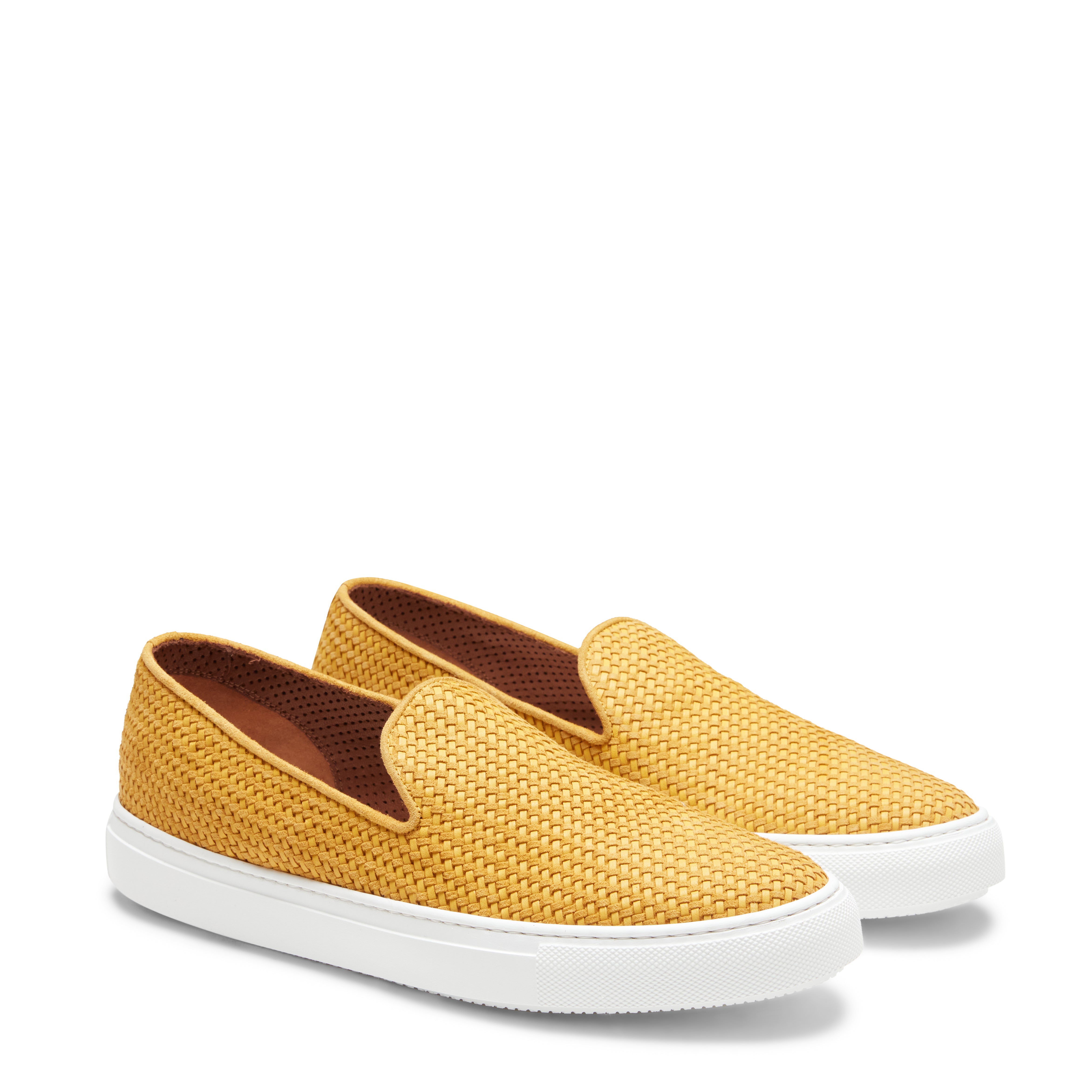 F.lli Rossetti 46057 slipper uomo suede intrecciato giallo