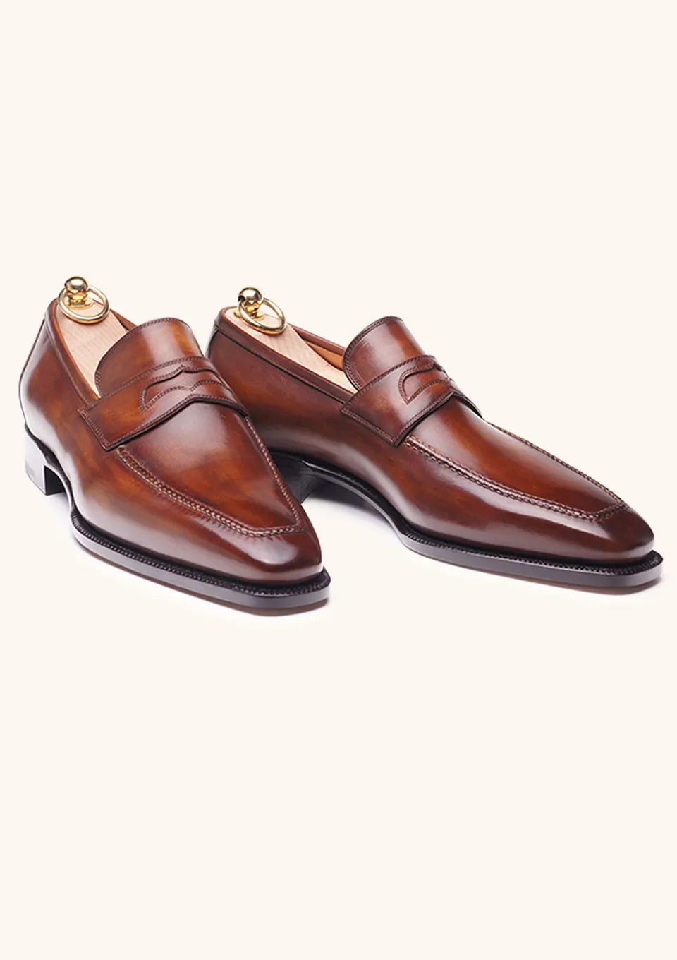 Stefano Bemer C1340 mocassini penny pelle marrone