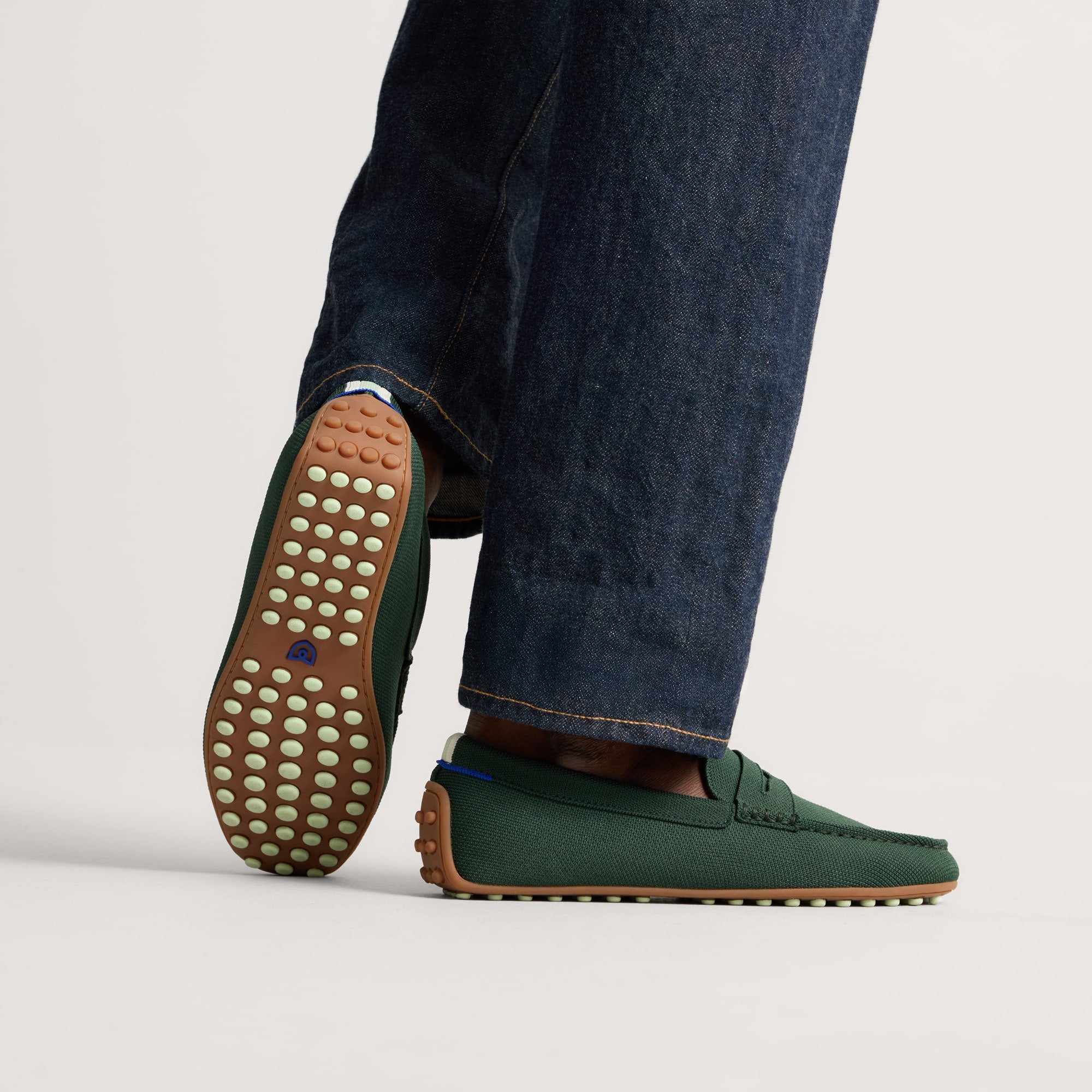 Rothy's The Men's Driver mocassino uomo Dark Green knit
