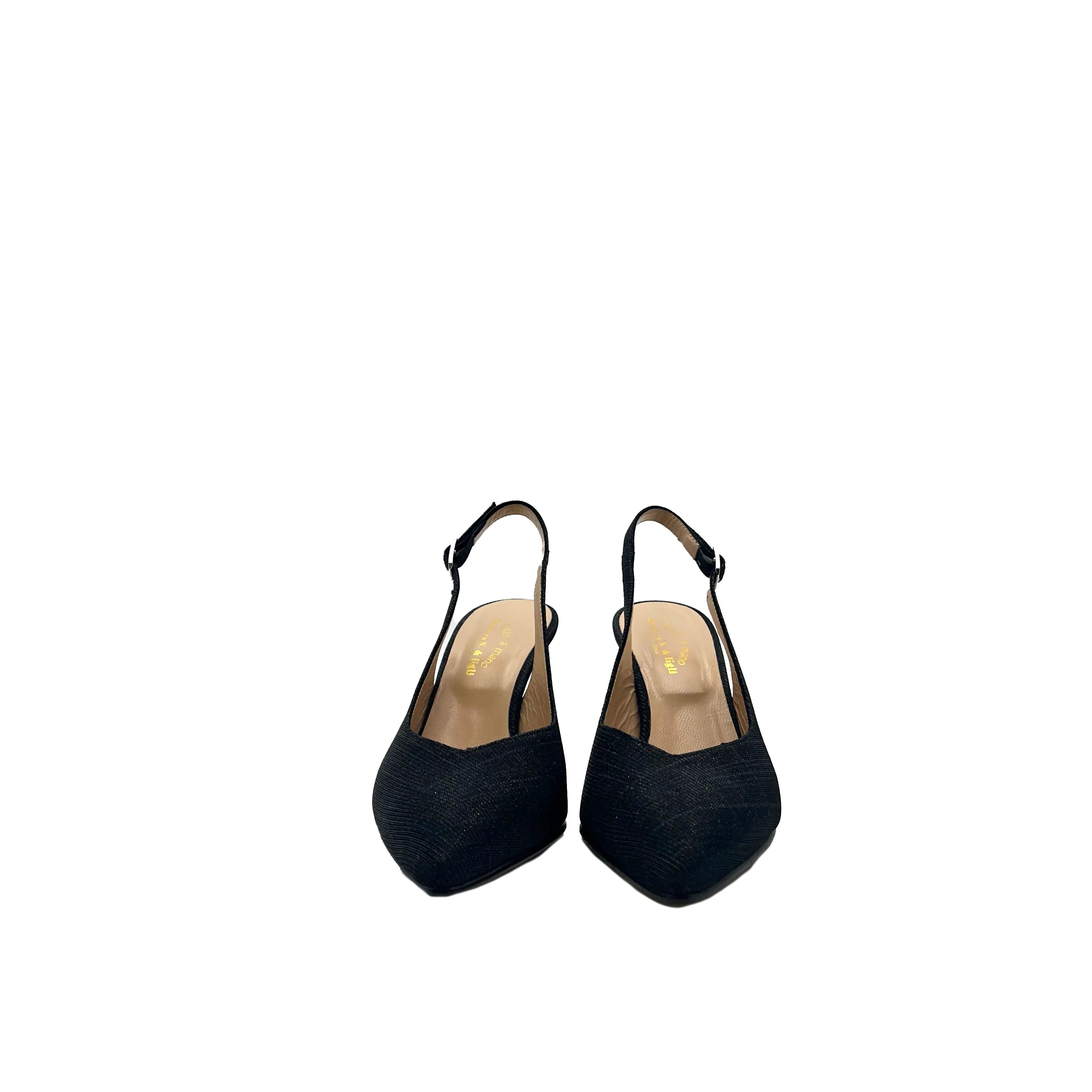 Sandro Barbera 704 Black Sandalo Donna Nero Tacco 75