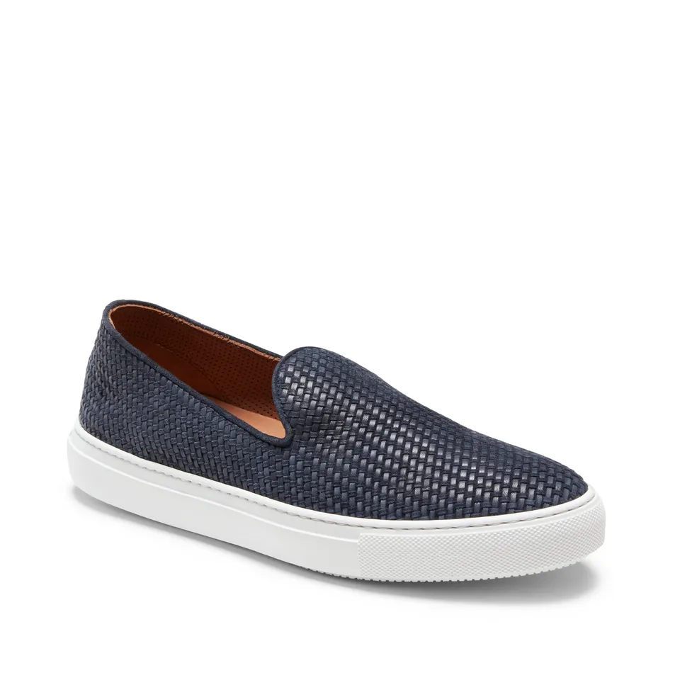F.lli Rossetti 46055 Slipper Uomo Suede Intrecciato Blu