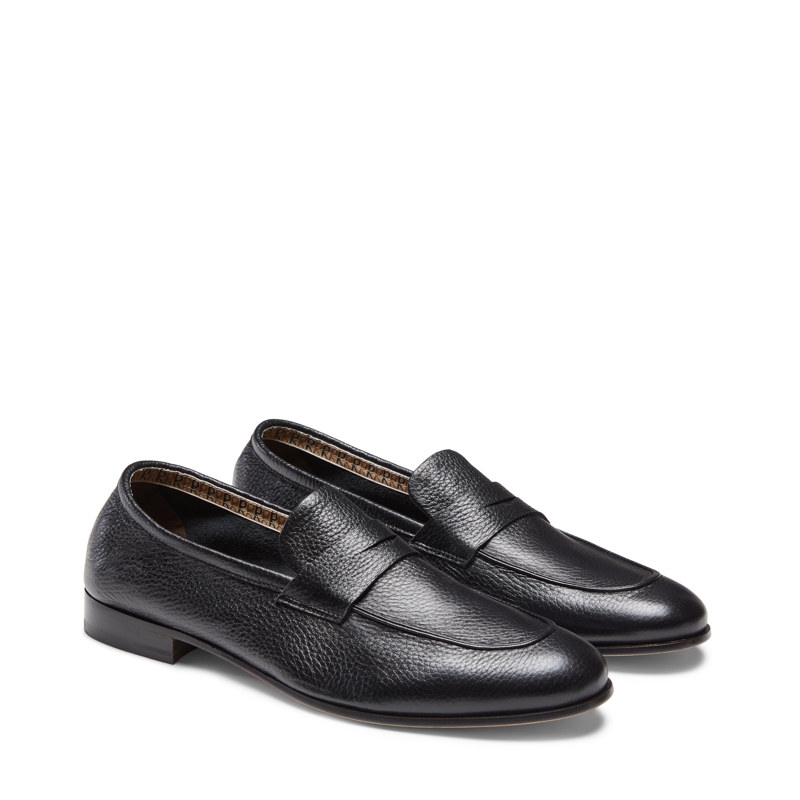 F.lli Rossetti Estate Mocassino Uomo Nero Pelle Cervo