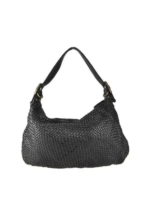 Sandro Barbera Borse BASY55861 Borsa Pelle Intrecciata Nero