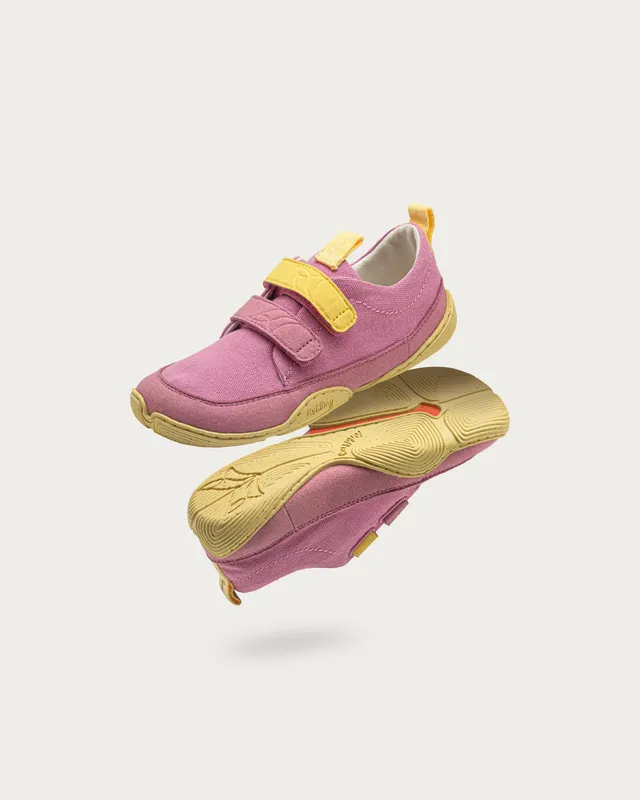 Wildling Shoes Cotinga rosé sandali bimba cotone velcro