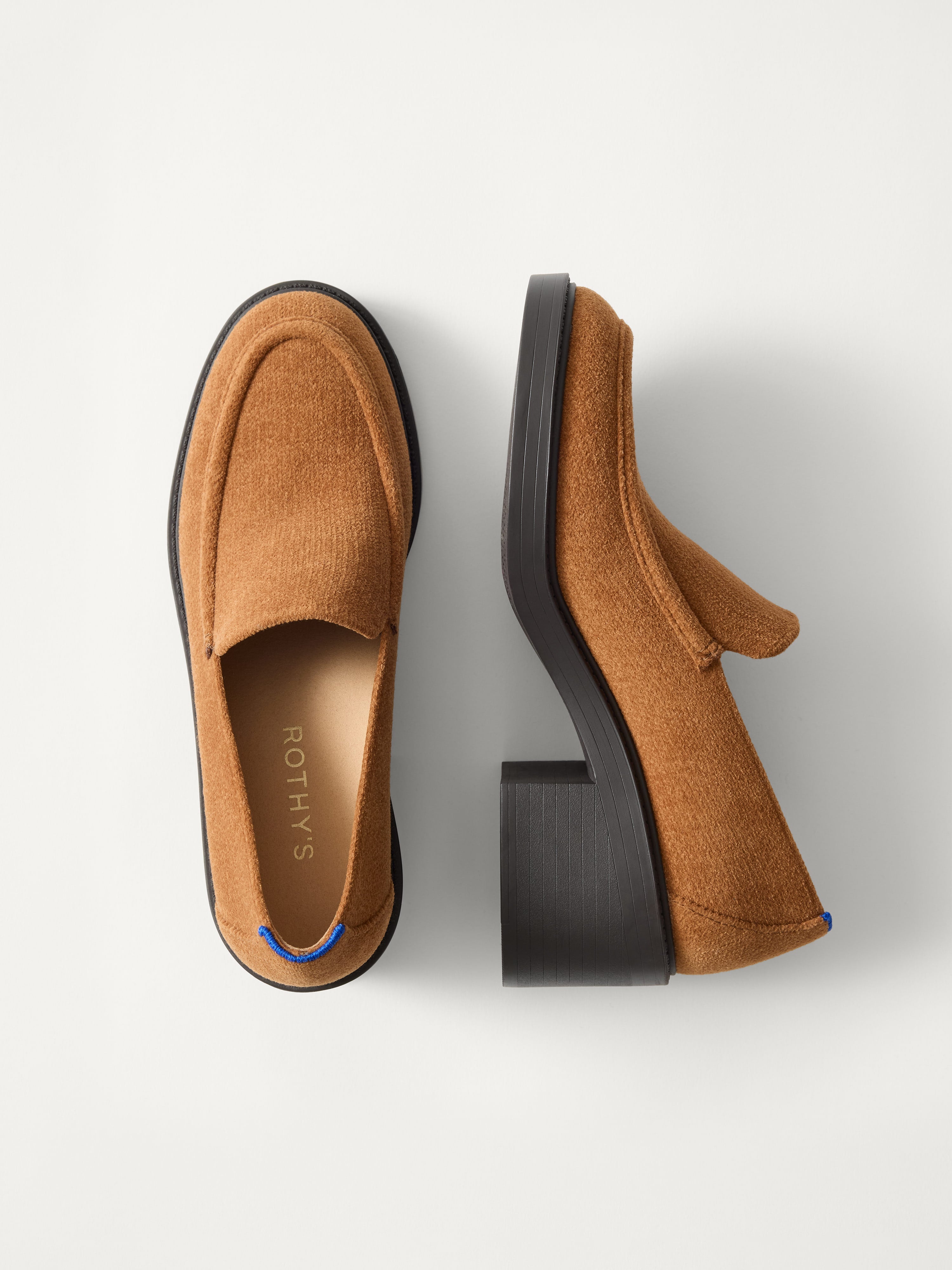 Rothy's The Block Heel Loafer scarpe tacco Caramel