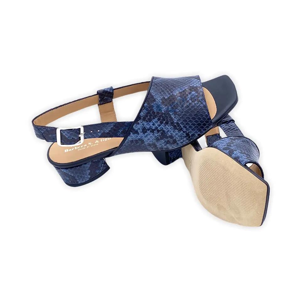Sandro Barbera 406 Sandali Donna Pitonati Jeans