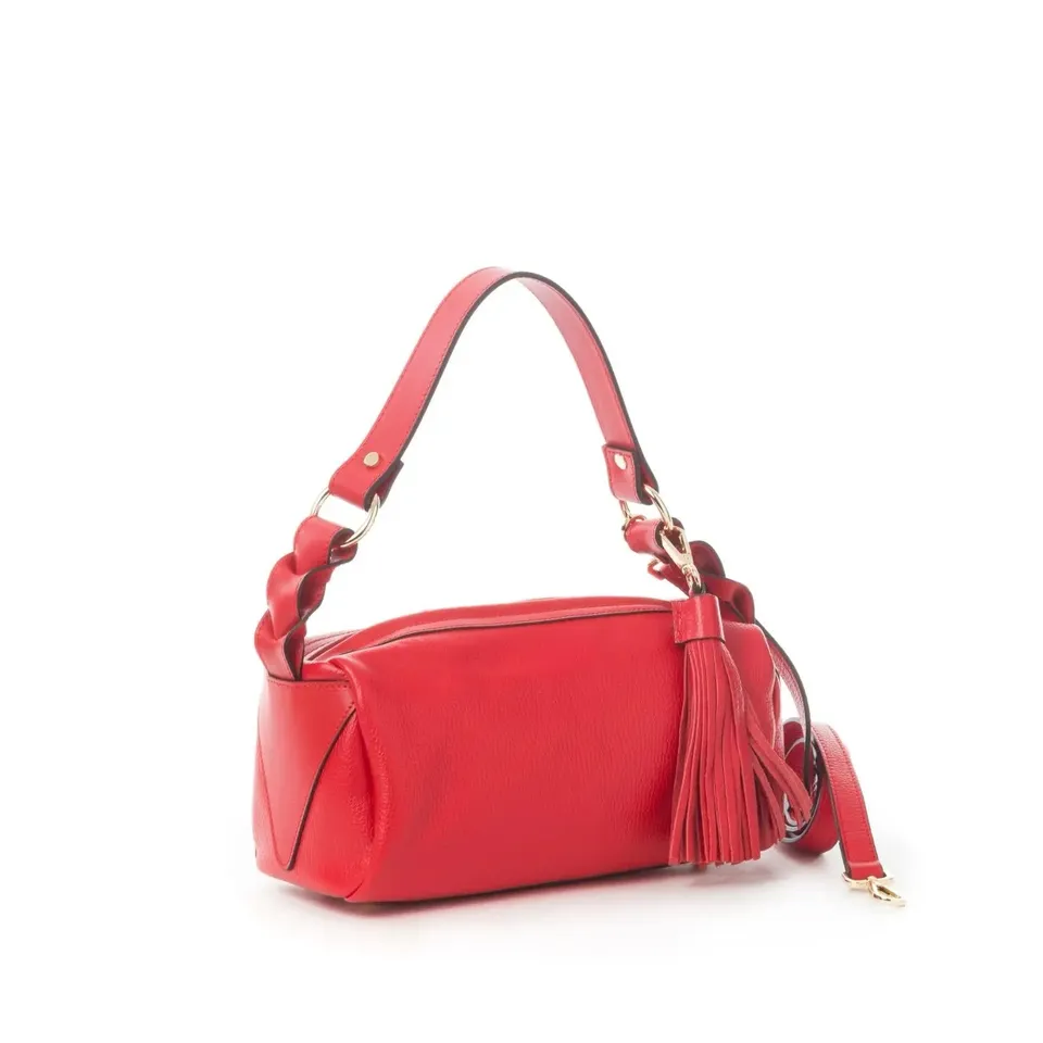 Sandro Barbera & Figli C04 borsa pelle rossa bottalato