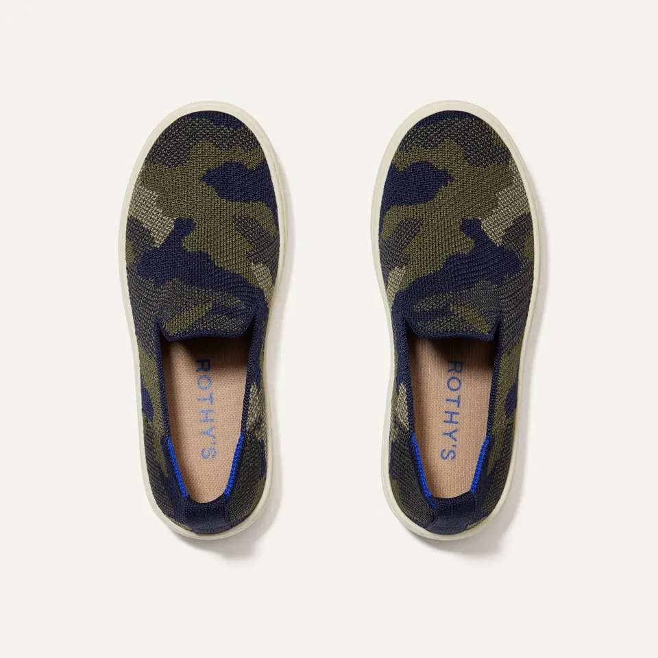 Rothy's The Kids Sneaker scarpe bimbo Spruce Camo verde