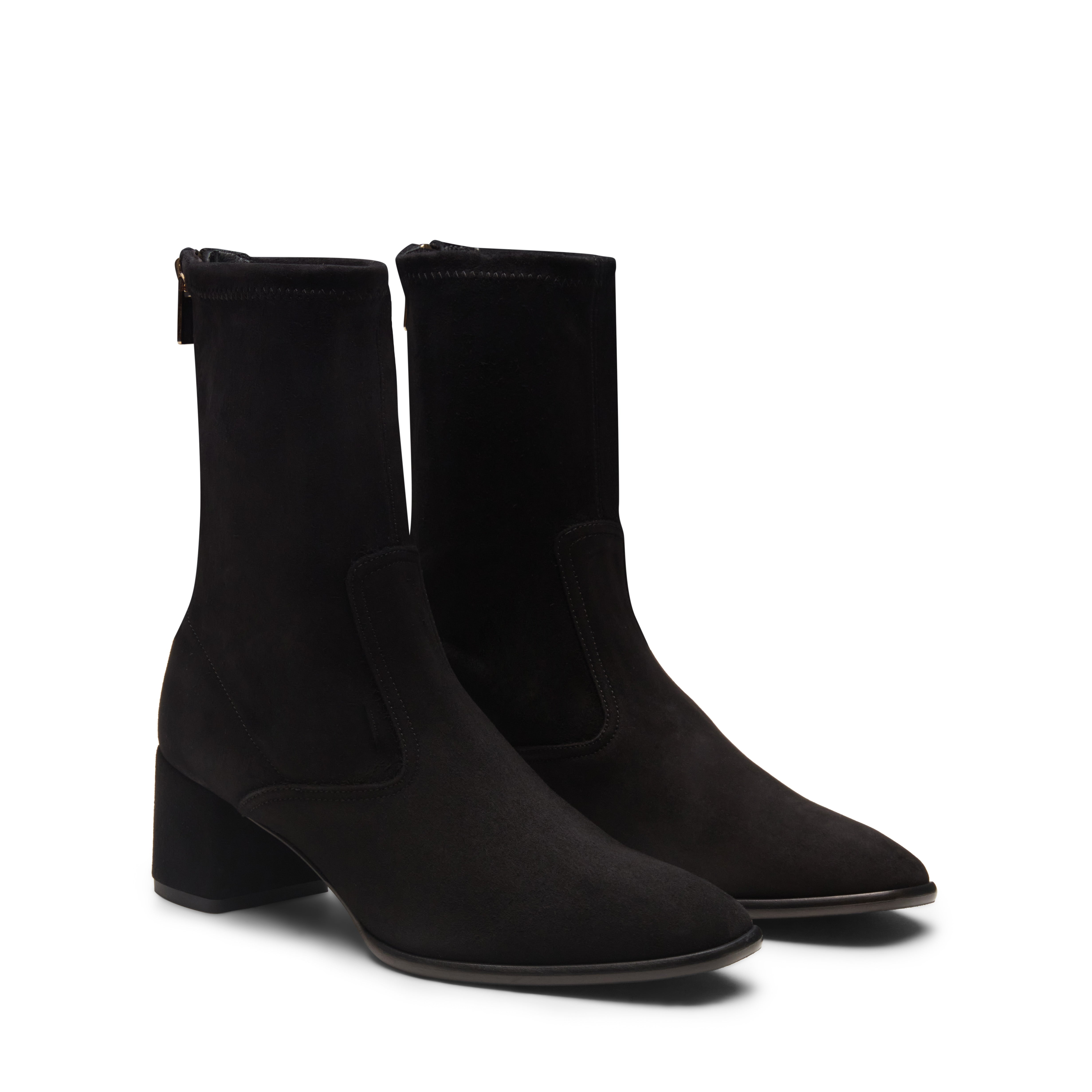 F.lli Rossetti 66085 Stivaletto Suede Nero Tacco Comodo