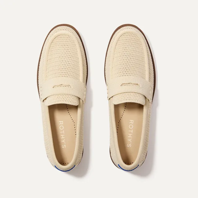 Rothy's The Penny Loafer mocassini donna Conch avorio intreccio