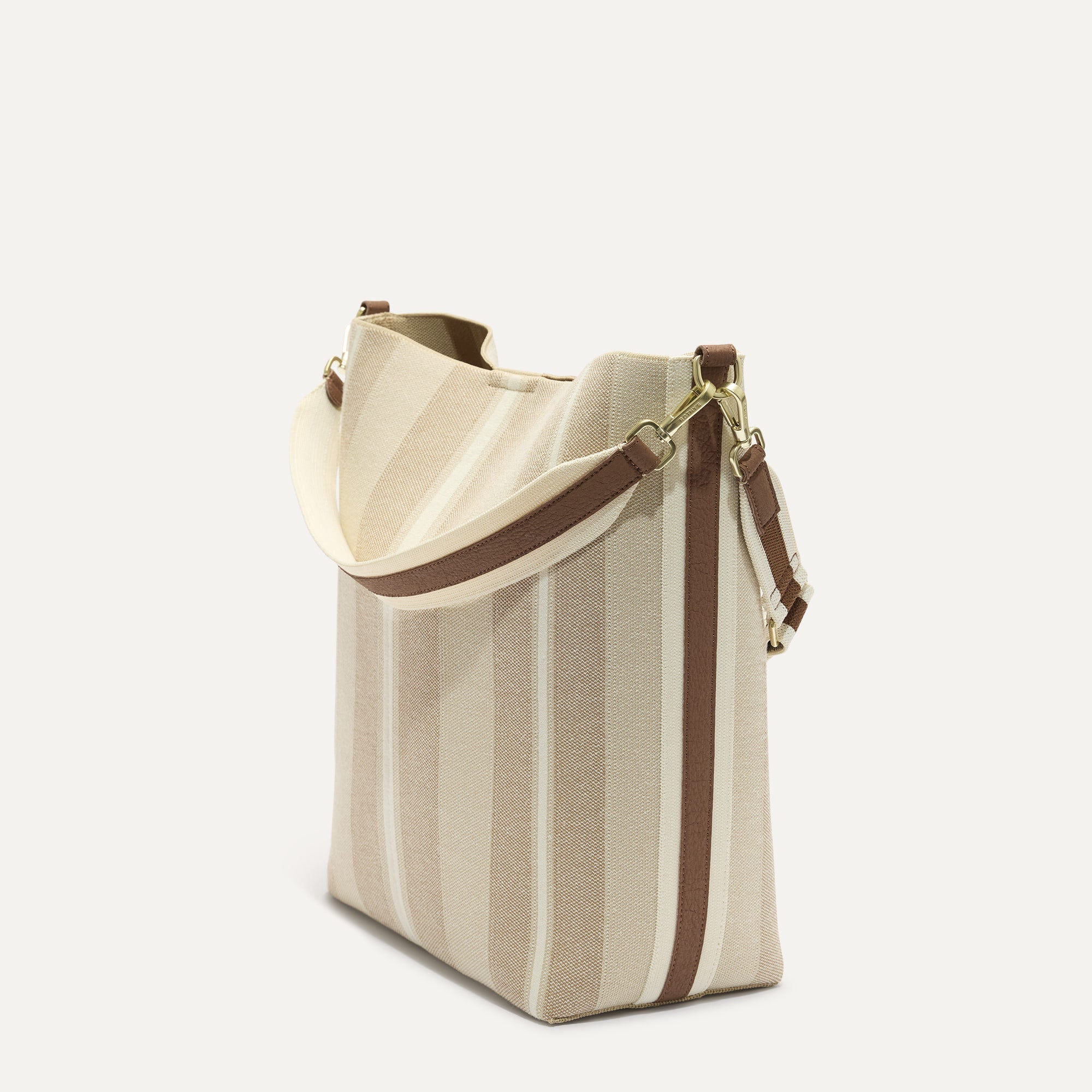 Rothy's Bucket Bag borsa secchiello oat latte righe