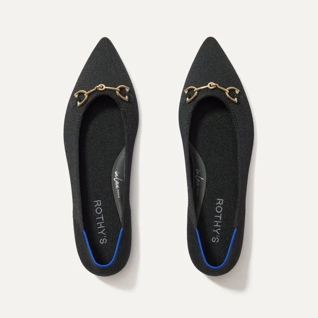 Rothy's Double Bit Point II ballerine Black punta affusolata