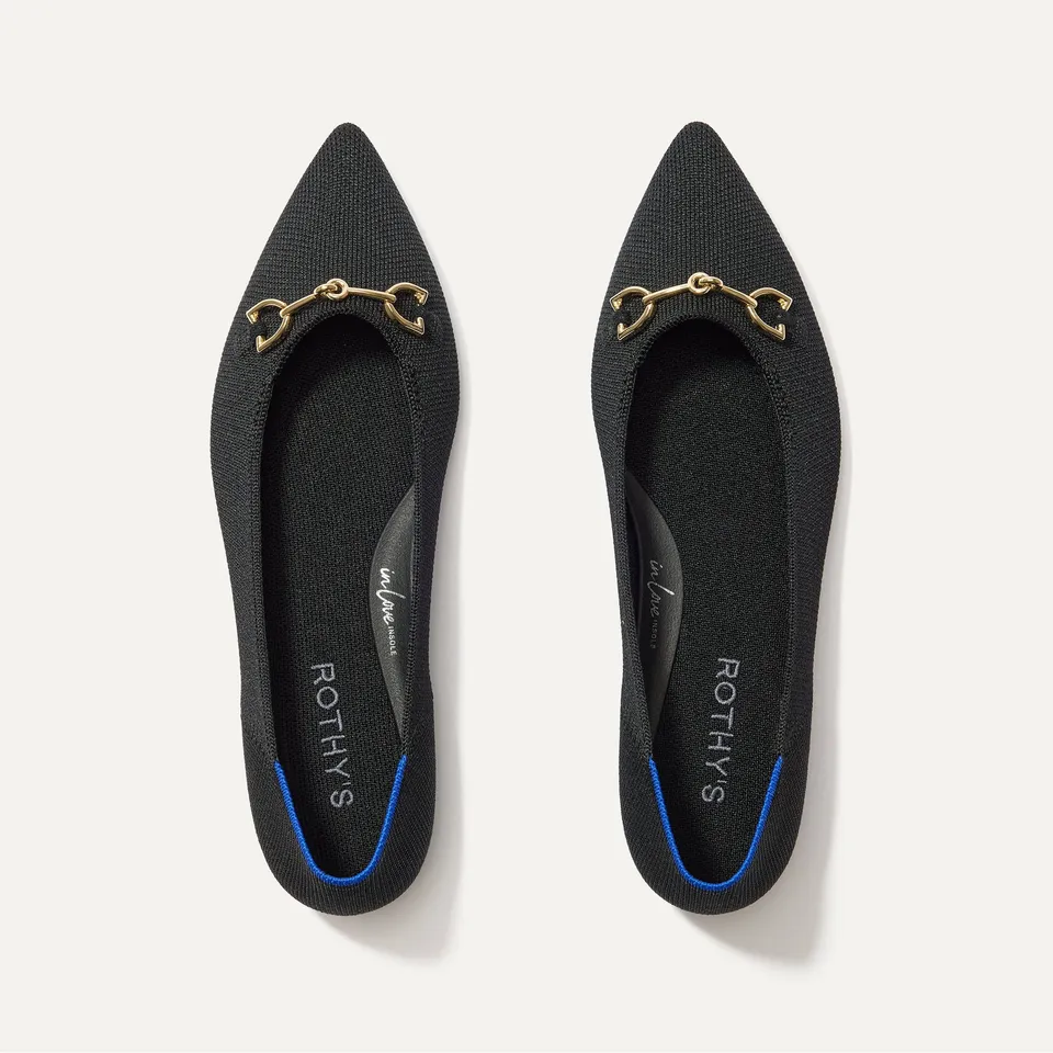 Rothy's Double Bit Point II ballerine Black punta affusolata