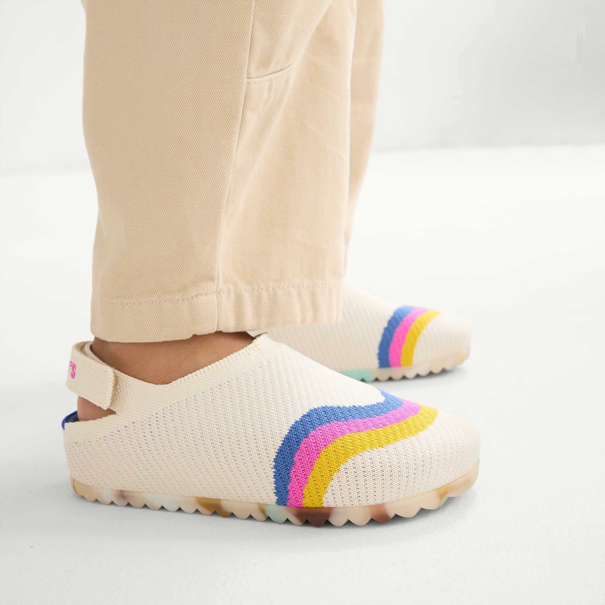 Rothy's The Kids Clog zoccoli bimbo Retro Wave onde