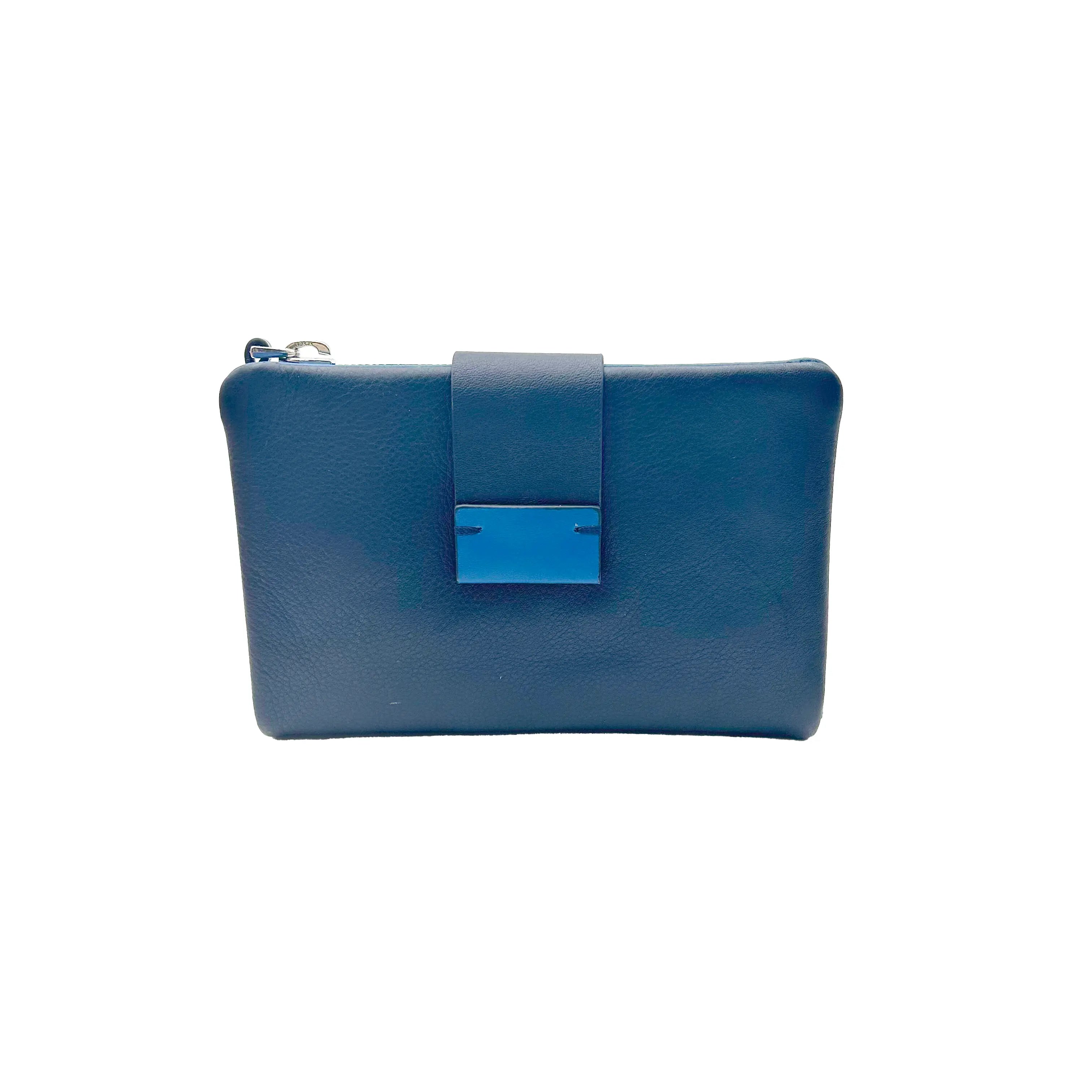 Sandro Barbera 6046 portafoglio donna blu reef pelle