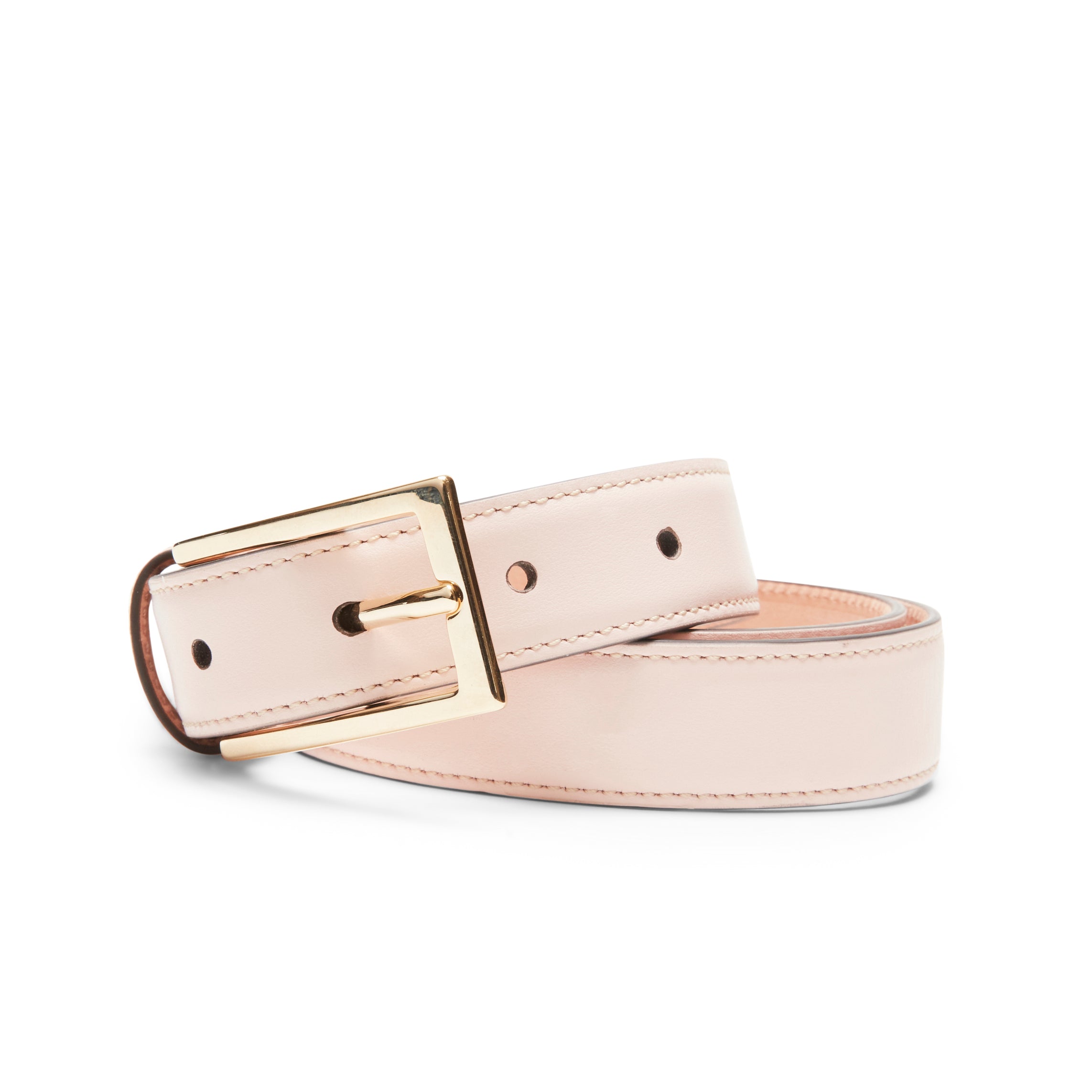 F.lli Rossetti cintura donna pelle cipria fibbia oro 2,5 cm