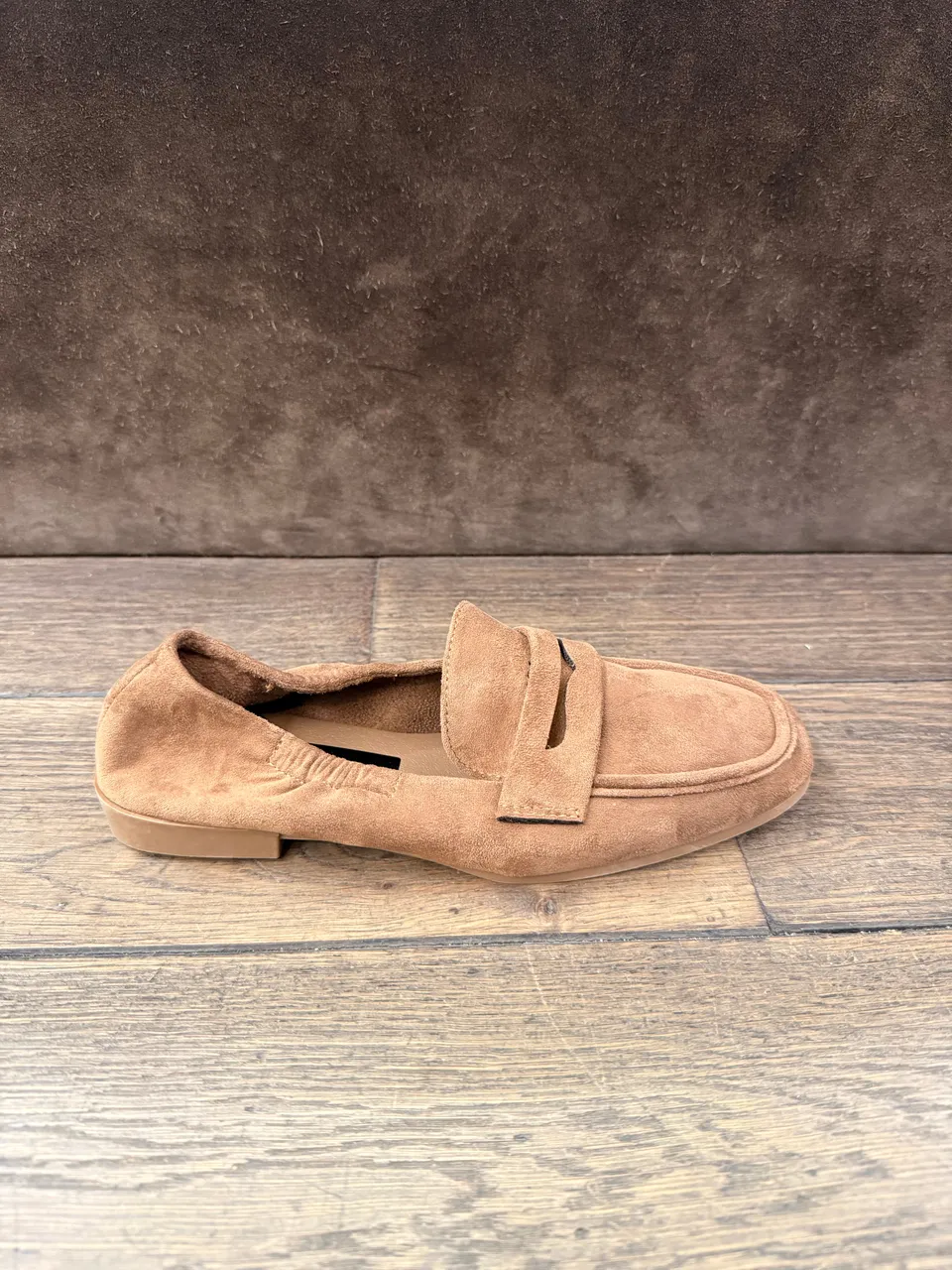 Linea Elle Mocassino Camel Alcantara Imbottito