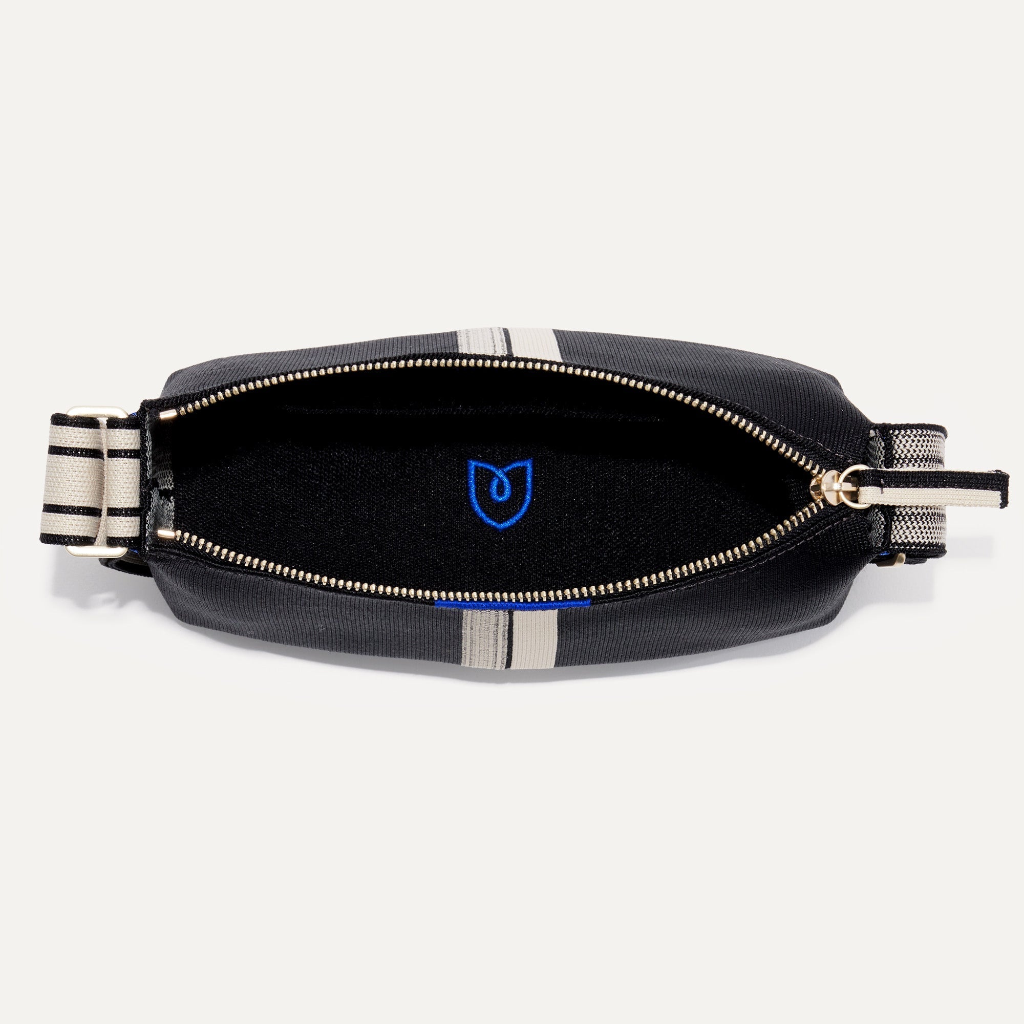 Rothy's The Casual Crossbody tracolla Black Ivory Stripe righe