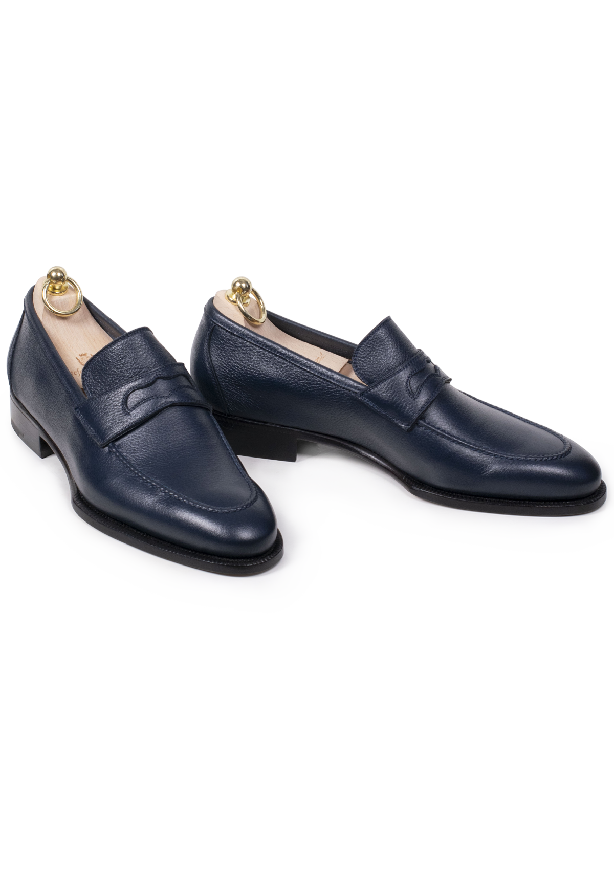 Stefano Bemer Loafers Mocassino Penny Blu Navy C1291