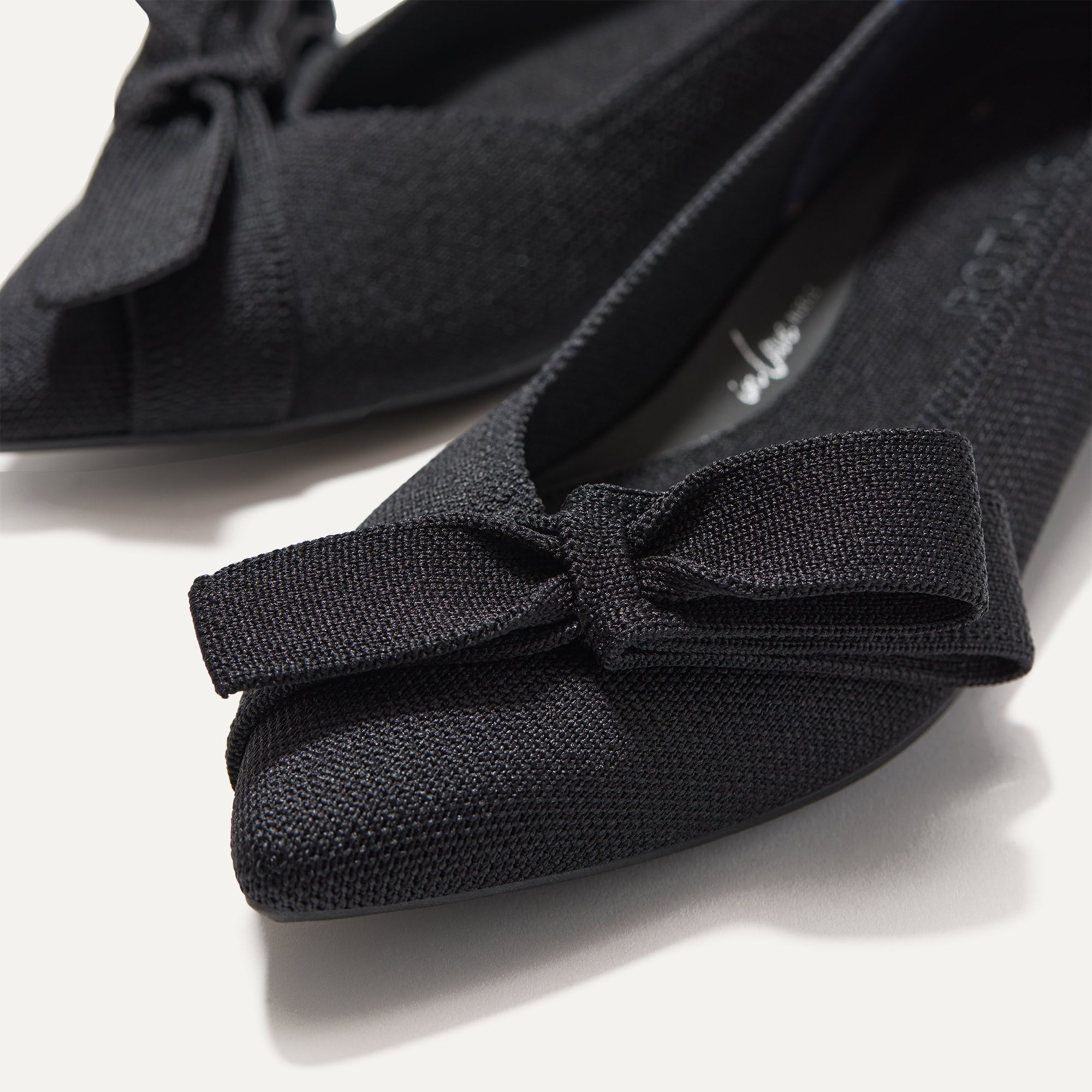 Rothy's The Bow Point II ballerine Siren nero fiocco punta